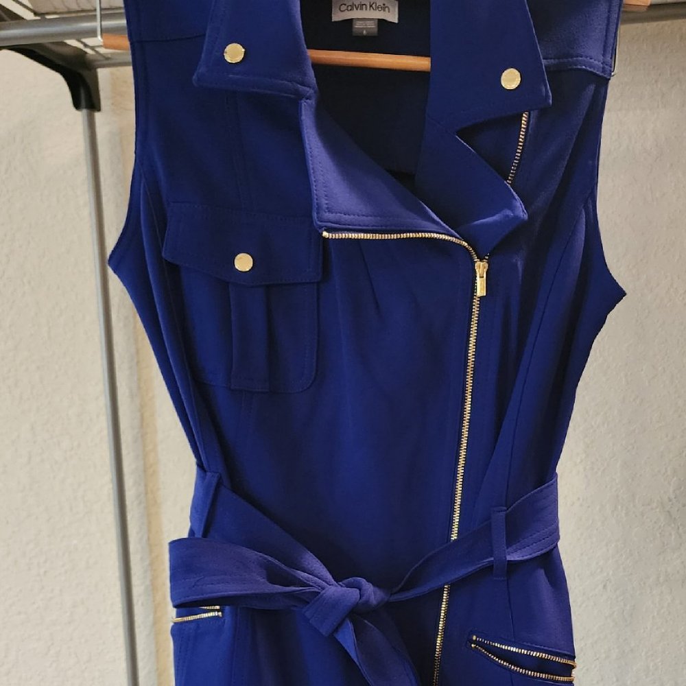 NWT- Calvin Klein Moto Tank Dress